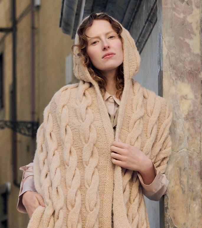 Lana Grossa HÆTTETØRKLÆDE Nebbia